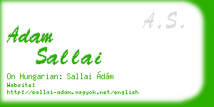 adam sallai business card